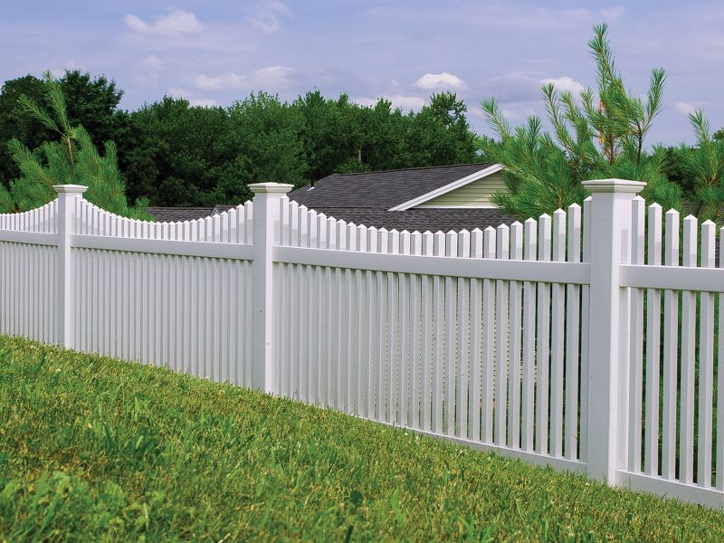 Chestnut Scallop Protection Vinyl Fence Style Selected by our Georgia and South Carolina Residents