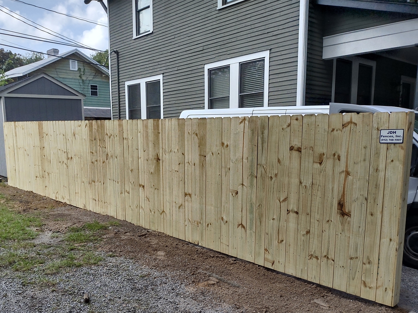 Shadowbox Wood Fence Style Selected by our Georgia and South Carolina Residents