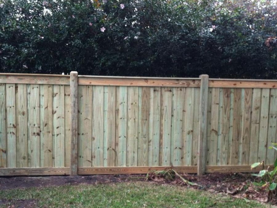 Thunderbolt GA cap and trim style wood fence